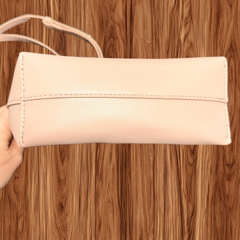 NWOT Samara Blush‎ Pink Vegan Leather Small Crossbody Bucket Bag, OS - Picture 6 of 8